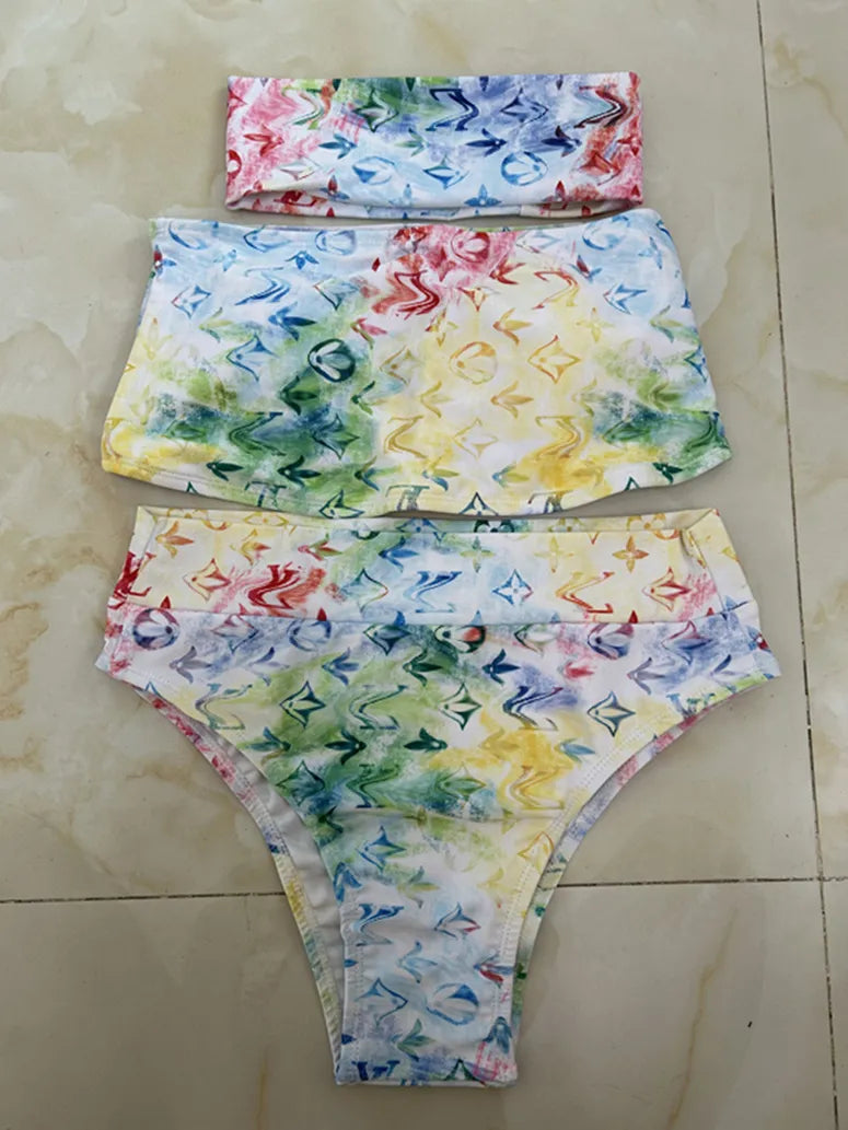 Women Black One Piece Swimwear Designer Padded Bikinis ss Summer Beach Swim Biquinis Letter Print Vacation Hot Spring Bathing Suit #3288