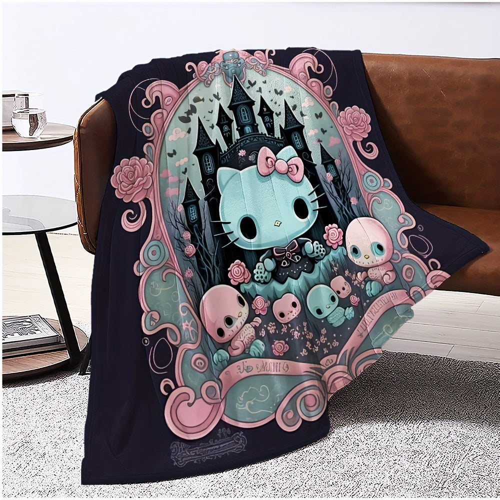Sanrio Hello Kitty Halloween Throw Blanket - 59"x39" or 59"x51" - Soft and Comfortable for All Seasons