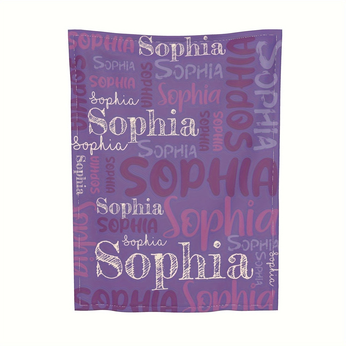 Custom Name Blanket - Soft Flannel, All-Season, Anti-Allergy, Machine Washable - Perfect for Couch, Bed, Office, and Camping