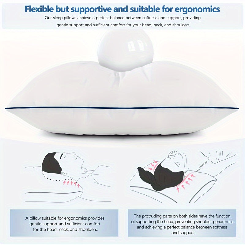 2/4pcs Luxury Gel Pillows - Cooling & Supportive, Soft Down Alternative, Ideal for All Sleep Positions, Breathable Polyester Cover, Machine Washable - Available in 3 Colors