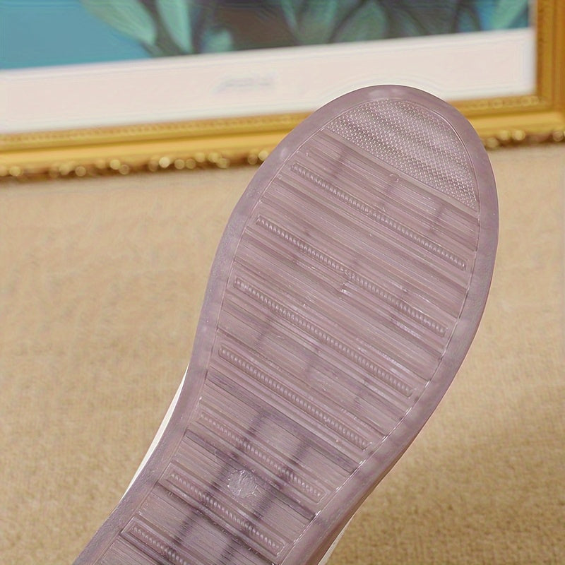 Comfortable Solid Color Oxford Shoes for Women - Non Slip, Lightweight, Soft Sole, Low-Top, Perfect for Daily Walking and Casual Occasions - All-Season, Plain Toe, Easy Slip-On Design