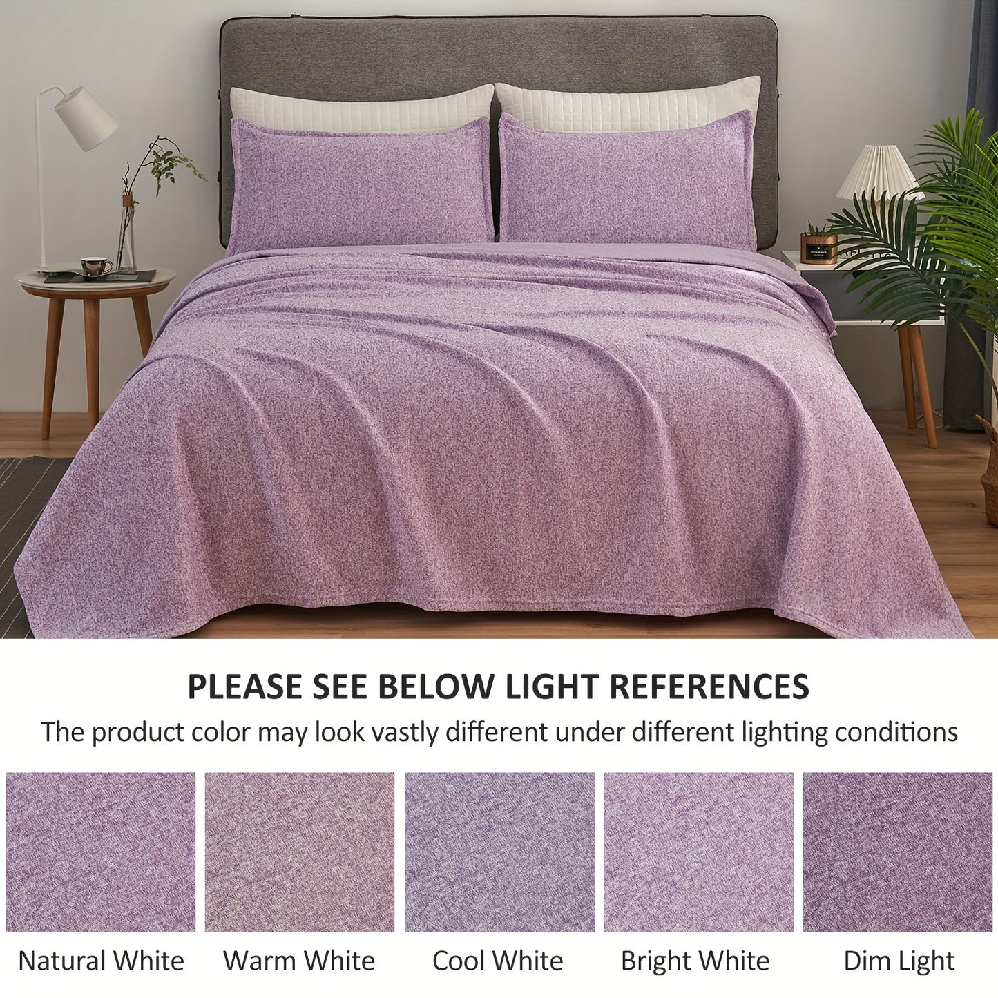 Sweatshirt Blanket Set TWIN (1blanket with 1 sham)/QUEEN (1blanket with 2 shams)/King (1blanket with 2 shams) 300GSM for Jersey Knit Thin Soft Breathable Blanket Set Brings a Stylish Appearance to Bedroom Living Room Couches for all year roud