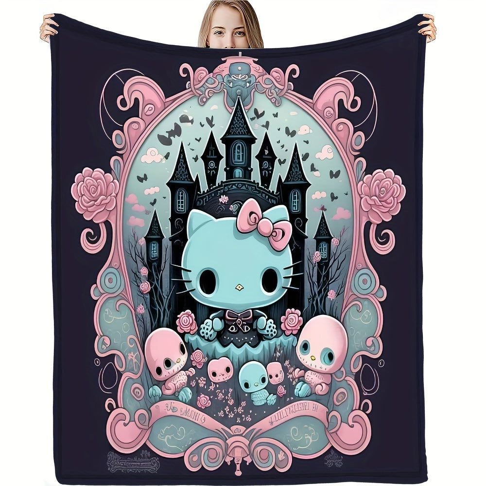 Sanrio Hello Kitty Halloween Throw Blanket - 59"x39" or 59"x51" - Soft and Comfortable for All Seasons
