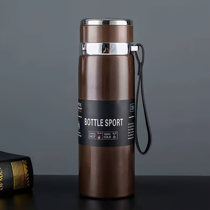 35oz Stainless Steel Insulated Mug - Leakproof, Portable Travel Jug with Sling for Outdoor Sports & Climbing