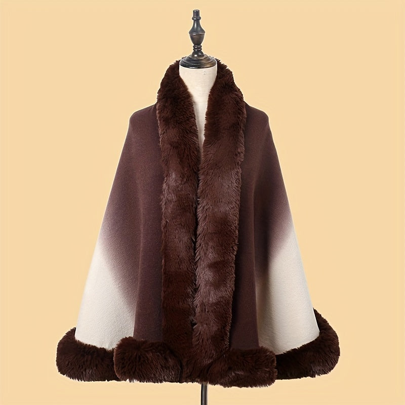 25.60"X64.96" Luxurious Imitation Rabbit Fur Shawl Scarf Collar - Soft, Warm, and Cozy Winter Cloak Wrap with Imitation Cashmere Feel - Perfect for Cold Weather, Outdoor Activities, and Fashion Statement