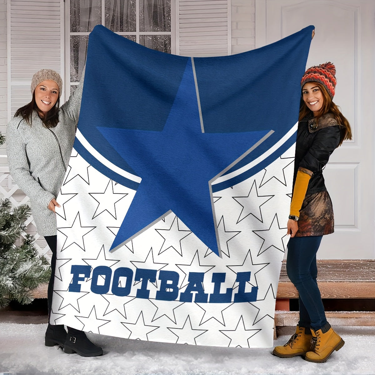 1pc Soft Skin-Friendly Flannel Pentagram Printed Leisure Blanket - Cozy Throw Blanket for Sofa, Nap, and Outdoor Use - Multi-Purpose, Plush, and Vibrant Design
