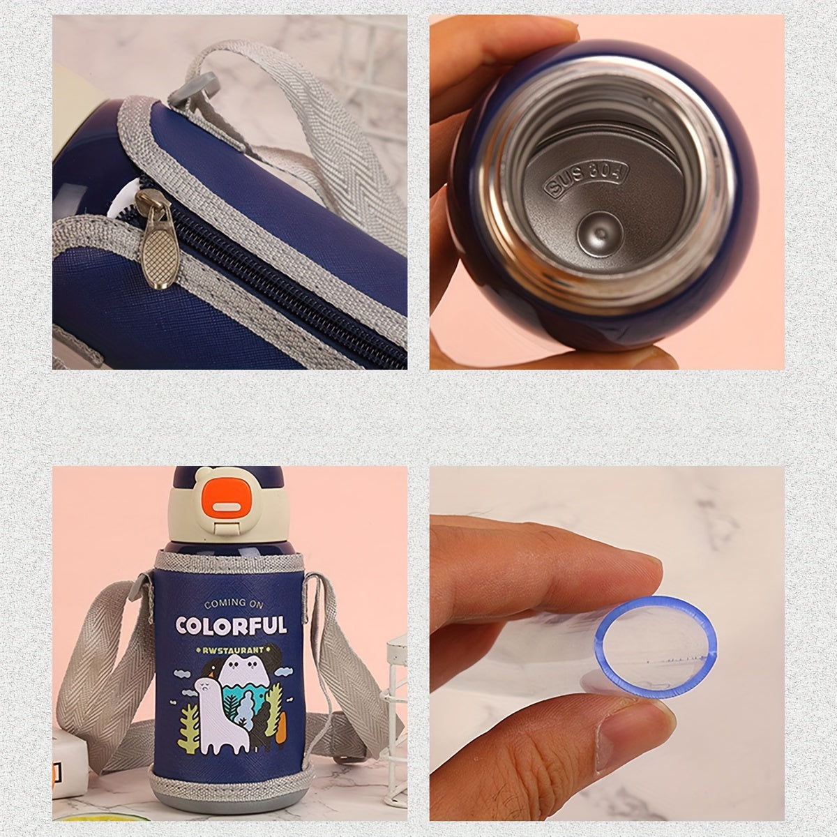 1pc Cartoon Vacuum Insulated Water Bottle - Cups & Mugs - 500ml 304 Stainless Steel Thermal Flask for Hot and Cold Drinks, Summer Winter Travel Drinkware, Unique Gift Idea for Friends and Family