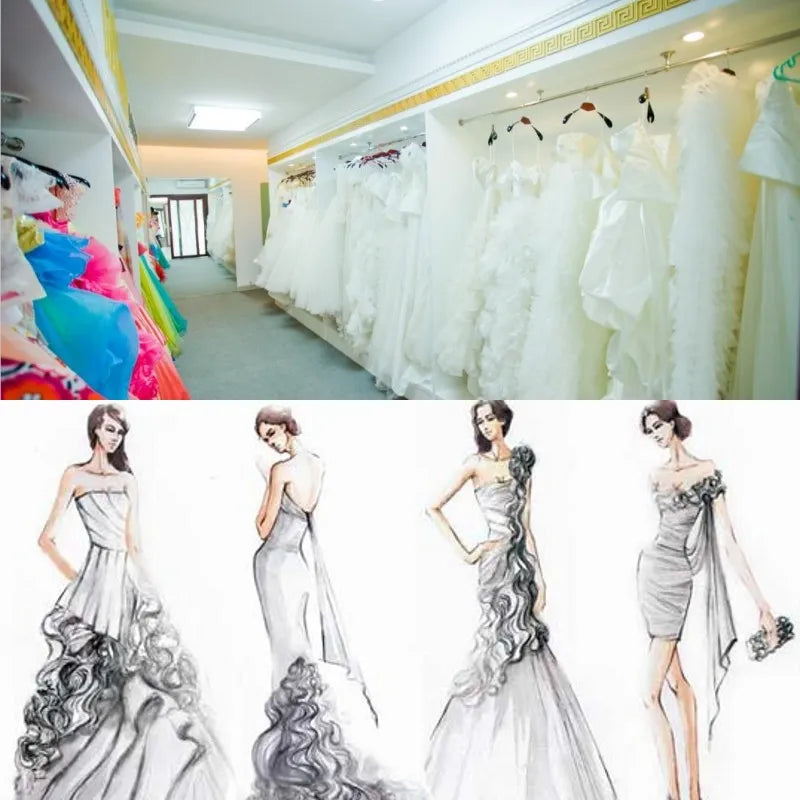 Portrait Mermaid Organza Beading Backless Sequin Off Shoulder Bridal Gowns Sweep Train Wedding Dresses Custom Made Bridal Vestidos