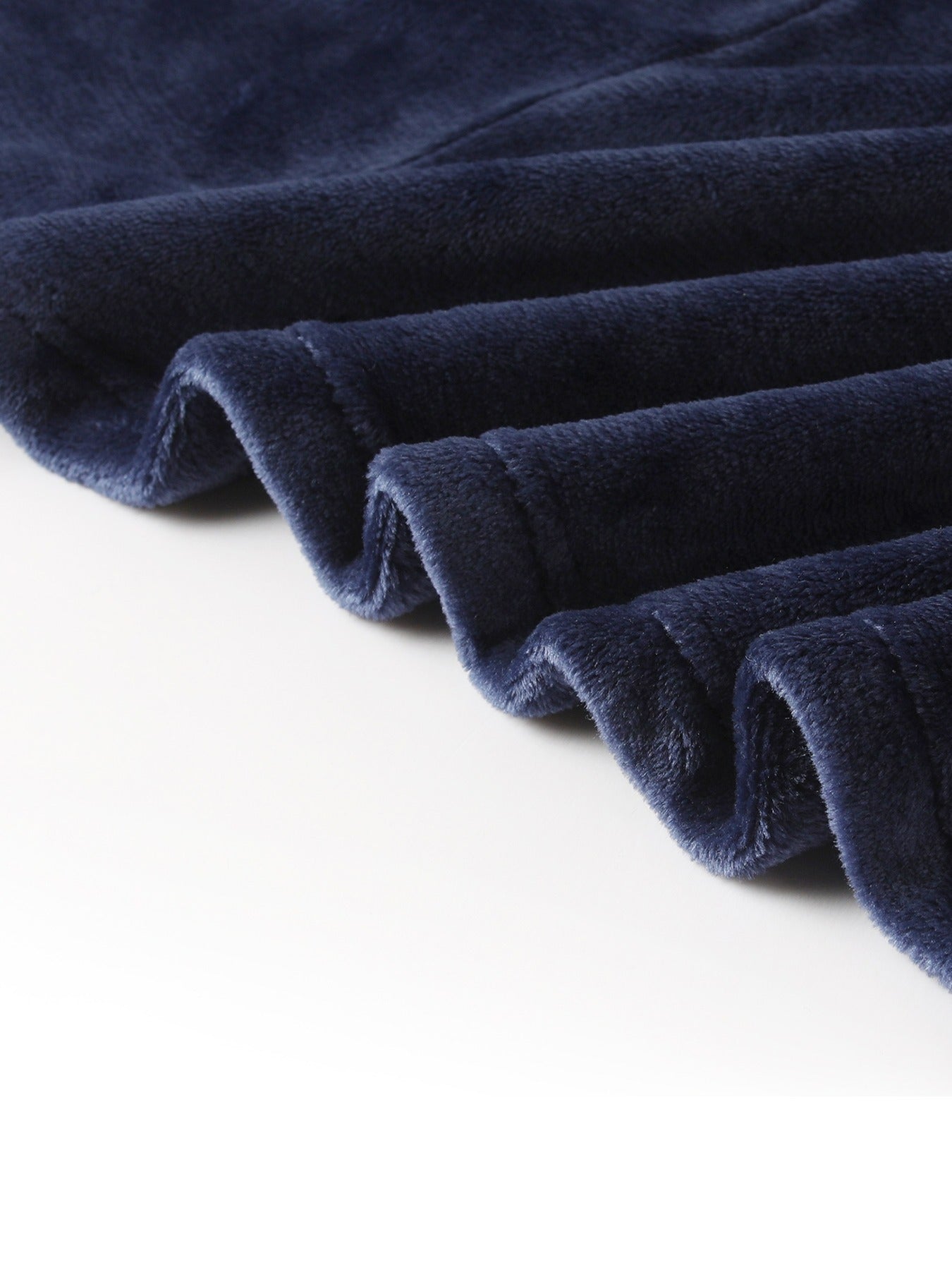 SANQIANG Men's Navy Blue Shawl Collar Bathrobes