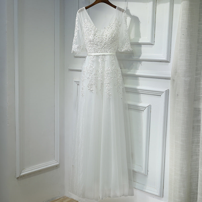 2025 Dress New Banquet Evening Dress Bridal Toast Dress Long Celebrity Party Dress Host Bridesmaid Dress