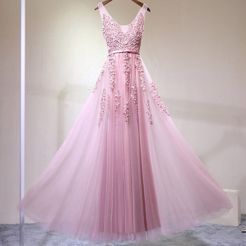 2025 Dress New Banquet Evening Dress Bridal Toast Dress Long Celebrity Party Dress Host Bridesmaid Dress