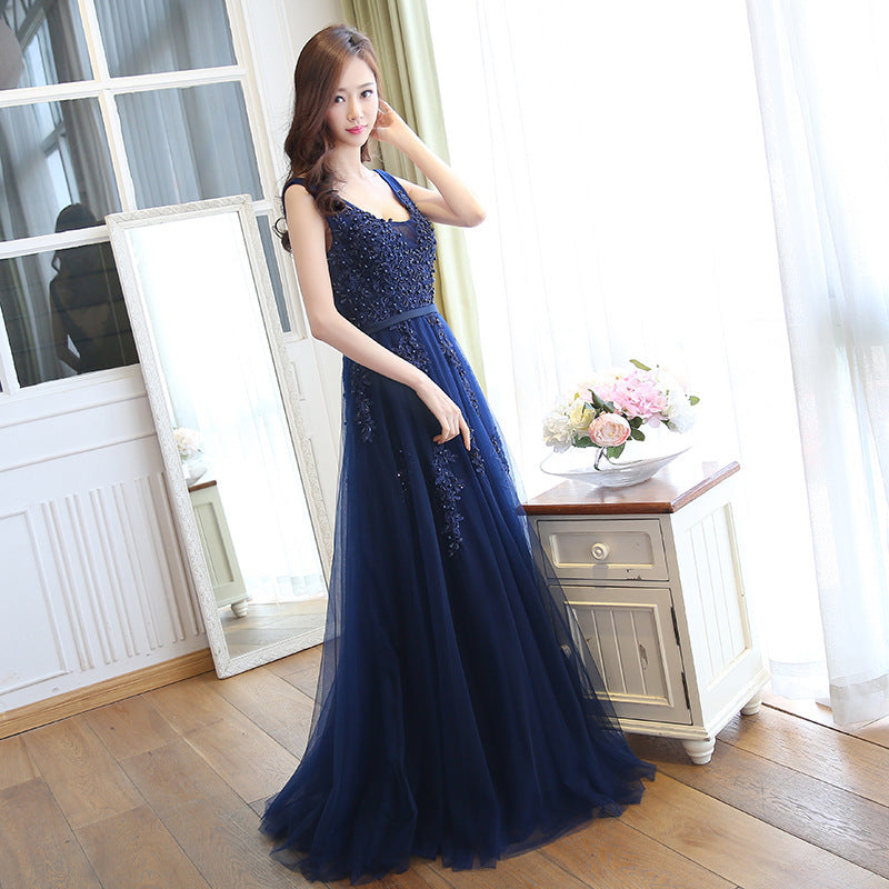 2025 Dress New Banquet Evening Dress Bridal Toast Dress Long Celebrity Party Dress Host Bridesmaid Dress