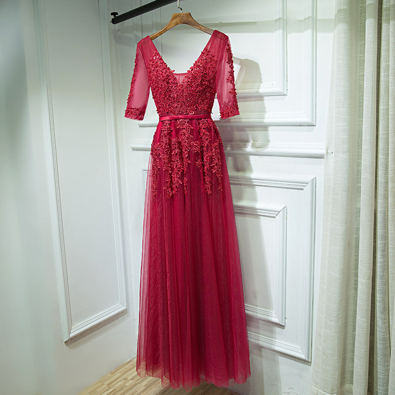 2025 Dress New Banquet Evening Dress Bridal Toast Dress Long Celebrity Party Dress Host Bridesmaid Dress