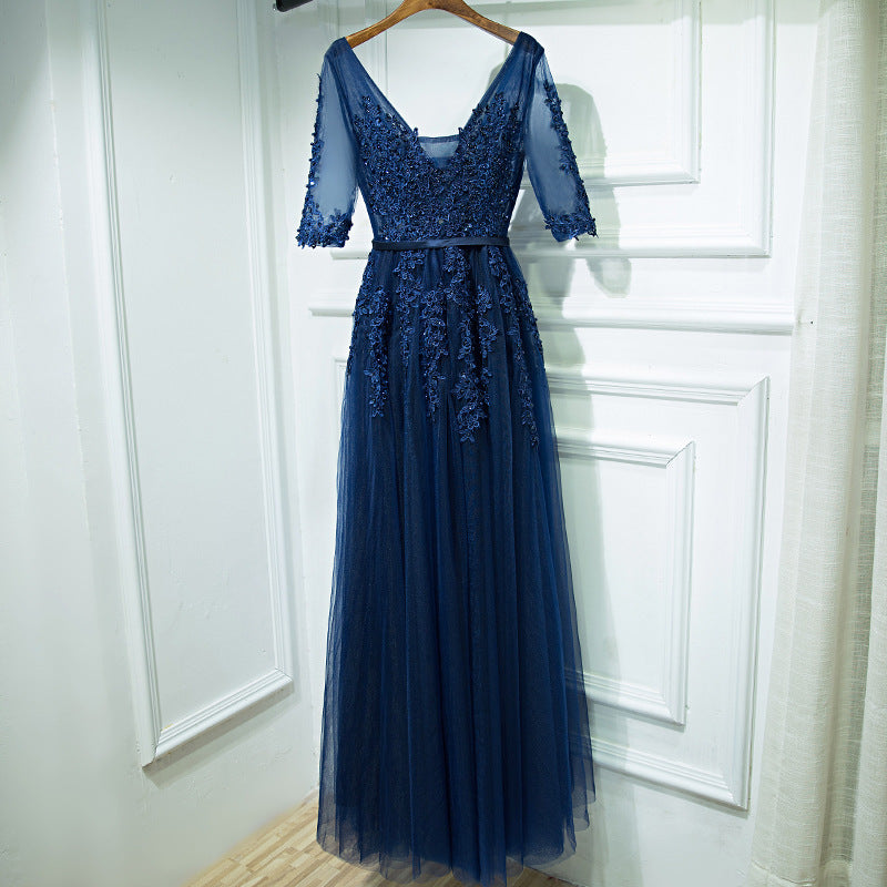 2025 Dress New Banquet Evening Dress Bridal Toast Dress Long Celebrity Party Dress Host Bridesmaid Dress