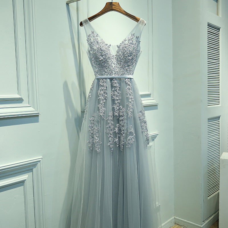 2025 Dress New Banquet Evening Dress Bridal Toast Dress Long Celebrity Party Dress Host Bridesmaid Dress
