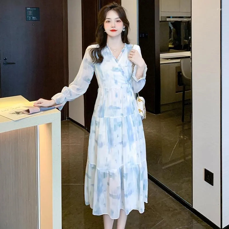 Casual Dresses Fairy Skirts in Excess of the Fairys Department Summer Female French Broken Beautiful Spring and Autumn Dress