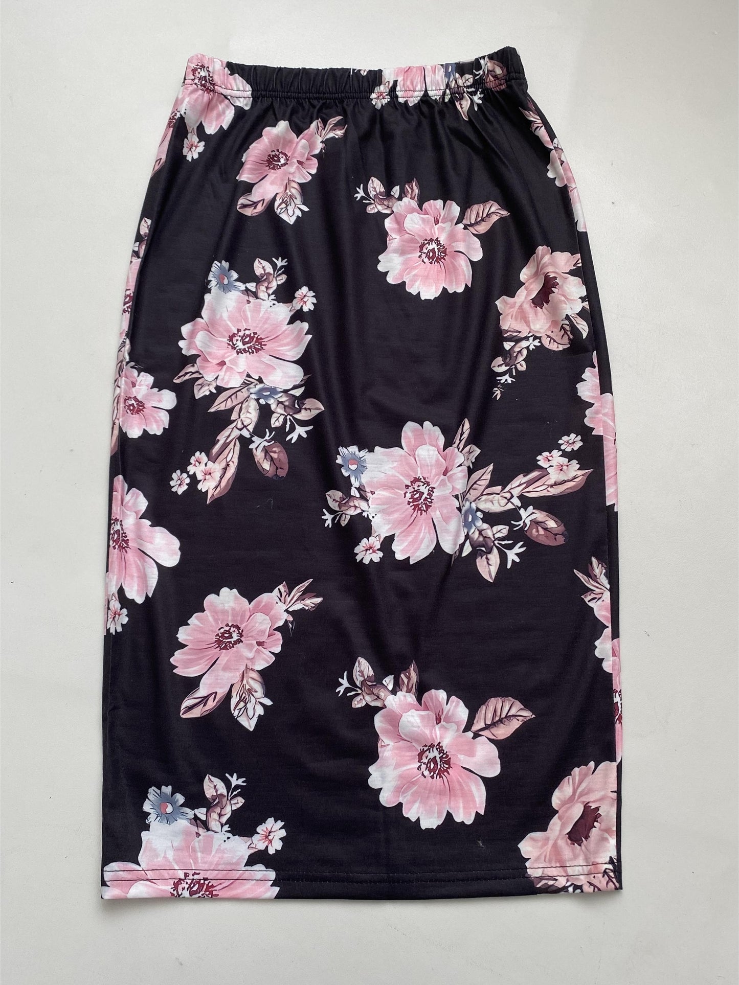 Floral Print High Waist Skirt, Casual Slim Midi Skirt, Women's Clothing