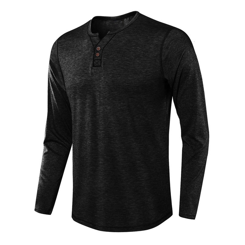 ZLLKL 2025 autumn clothing bottoming shirt, New long-sleeved t-shirt men's Henry lining Popular trade top men's wholesale