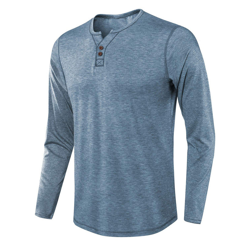 ZLLKL 2025 autumn clothing bottoming shirt, New long-sleeved t-shirt men's Henry lining Popular trade top men's wholesale