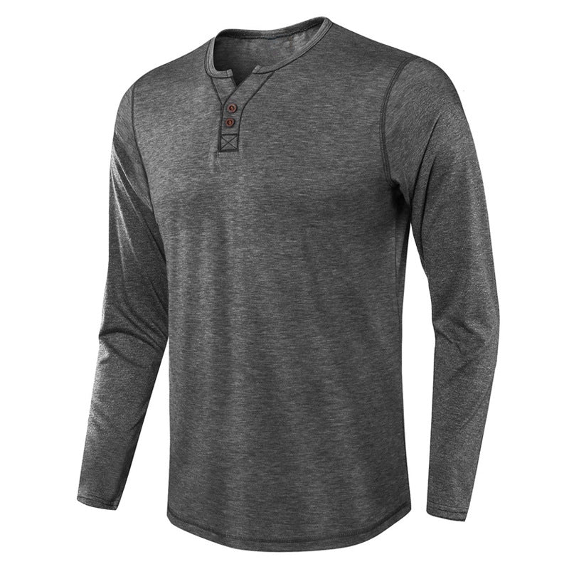 ZLLKL 2025 autumn clothing bottoming shirt, New long-sleeved t-shirt men's Henry lining Popular trade top men's wholesale