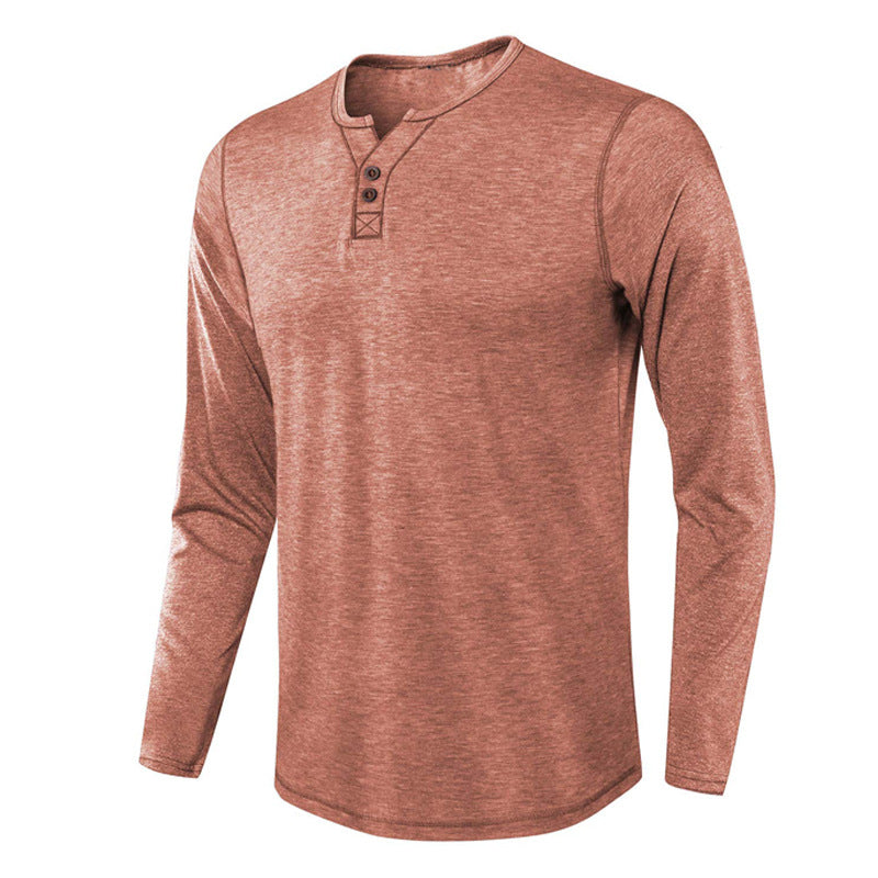 ZLLKL 2025 autumn clothing bottoming shirt, New long-sleeved t-shirt men's Henry lining Popular trade top men's wholesale