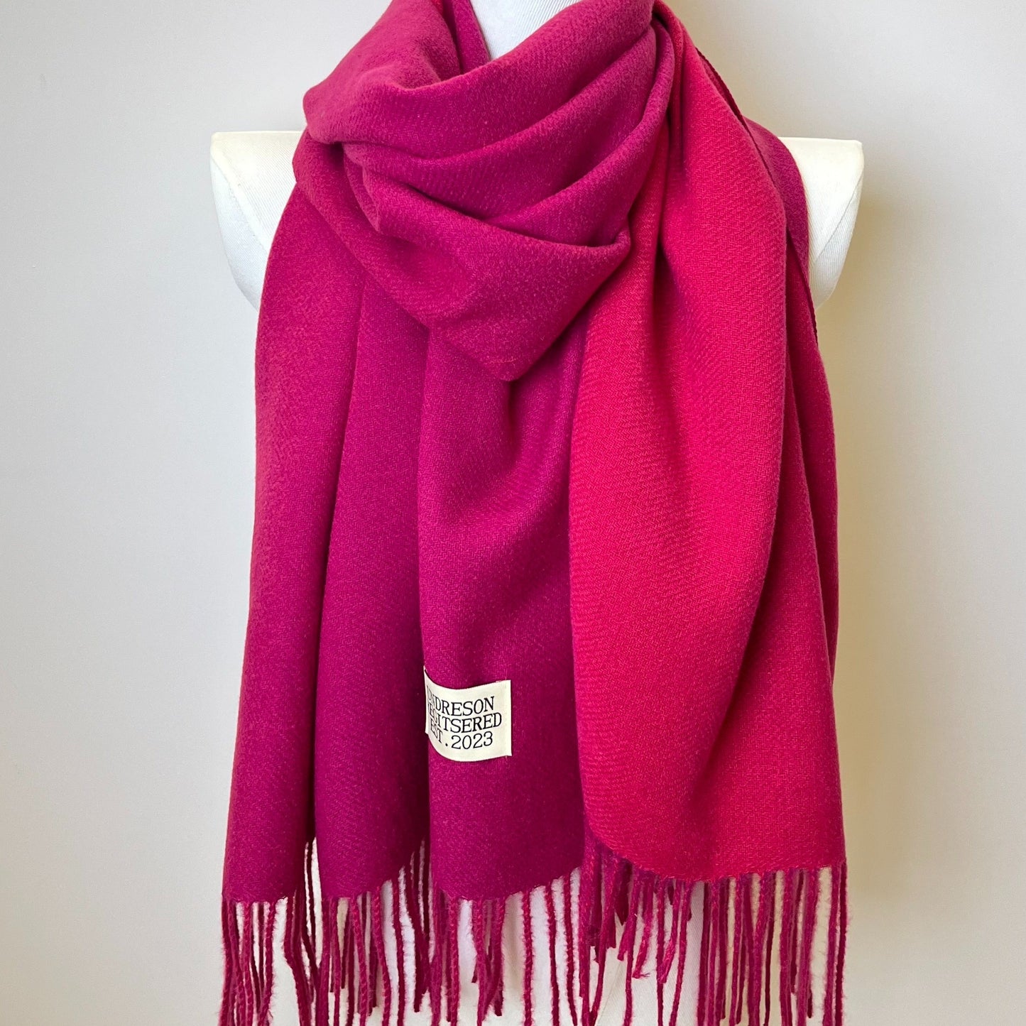 Double-Sided Two-Color Scarf - Soft, Warm, and Windproof Knitted Shawl for Unisex - Autumn Winter Coldproof Neck Guard with Tassel