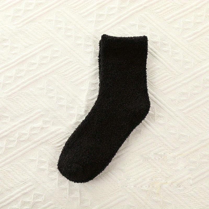 3pairs Boys Girls Kids Thickened Warm Socks For Winter, Loose Top Comfy Crew Socks, Children's Trendy Socks