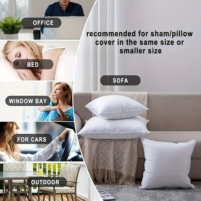 1/2/4pcs White Pillow Inserts, Sofa Pillow And Cushion, Dinning Chair Seat Cushion Office Living Room Seat Cushion For Room Decor Home Decor
