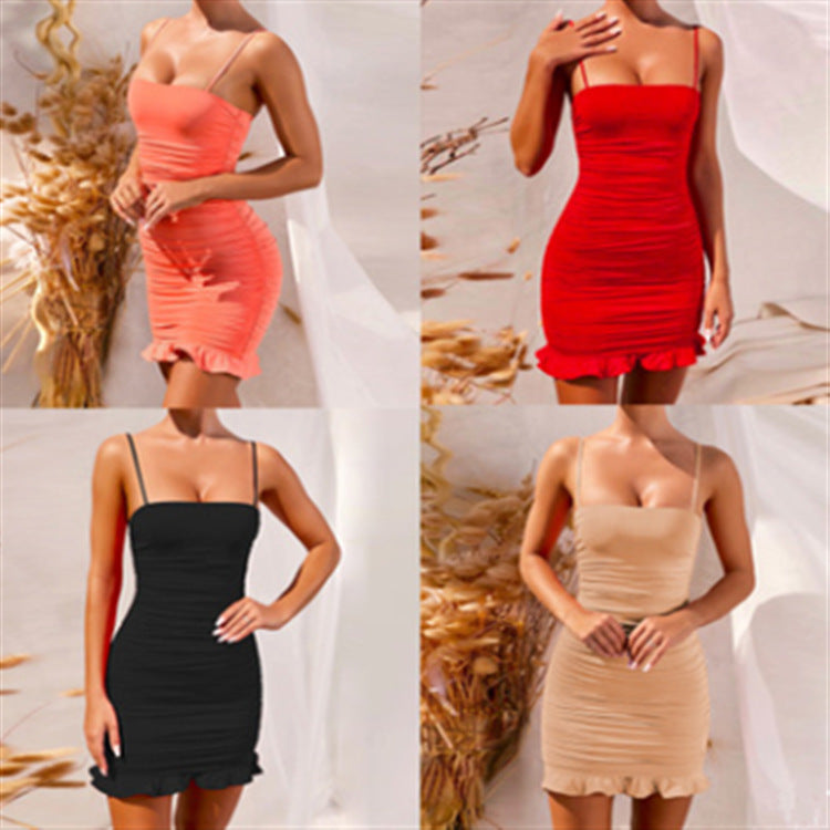 Hot Trade Women's Summer Fashion Sexy Sling Hip Skirt Summer Dress Women