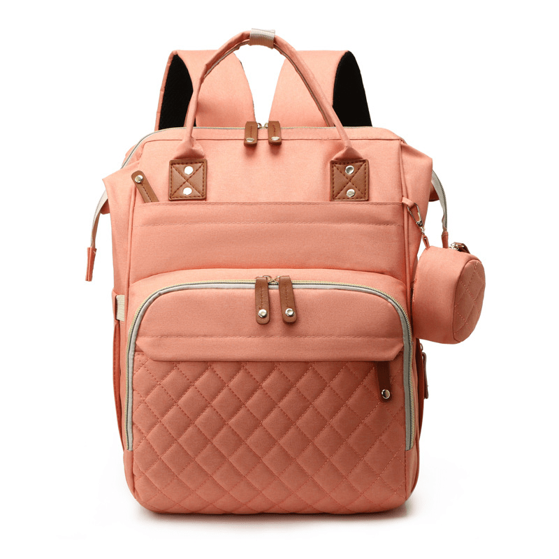 Versatile Large-Capacity Mommy Backpack - Organized Compartments for Bottles & Diapers - Ideal Holiday Gift