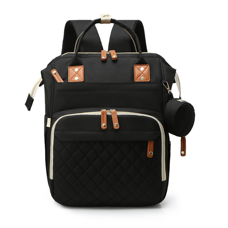 Versatile Large-Capacity Mommy Backpack - Organized Compartments for Bottles & Diapers - Ideal Holiday Gift