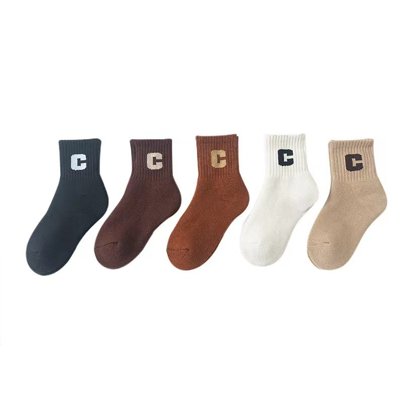 5 Pairs Of Boy's Thickened Thermal Ankle Socks, Vintage Comfy Breathable Socks For Kid's Wearing