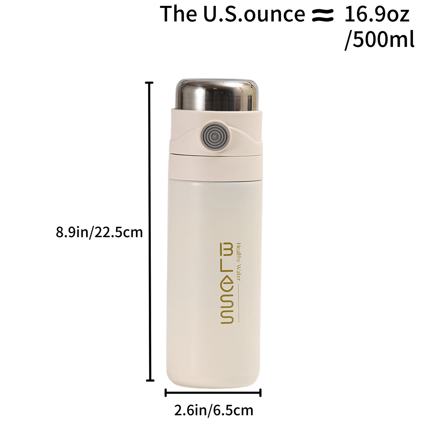 1pc, Vacuum Flask With Tea Infuser, 16.91oz Stainless Steel Insulated Water Bottles, Travel Thermal Cups, For Hot And Cold Beverages, Summer Winter Drinkware, Gifts