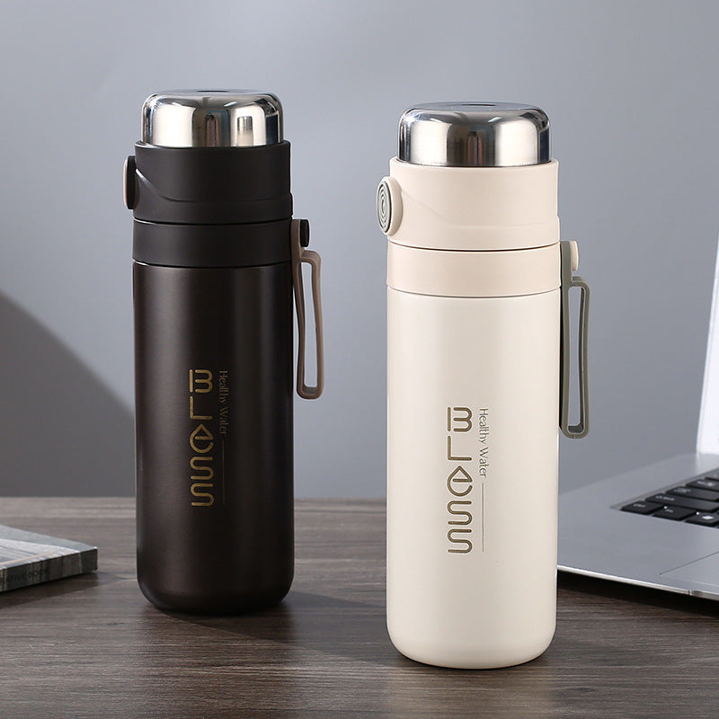 1pc, Vacuum Flask With Tea Infuser, 16.91oz Stainless Steel Insulated Water Bottles, Travel Thermal Cups, For Hot And Cold Beverages, Summer Winter Drinkware, Gifts