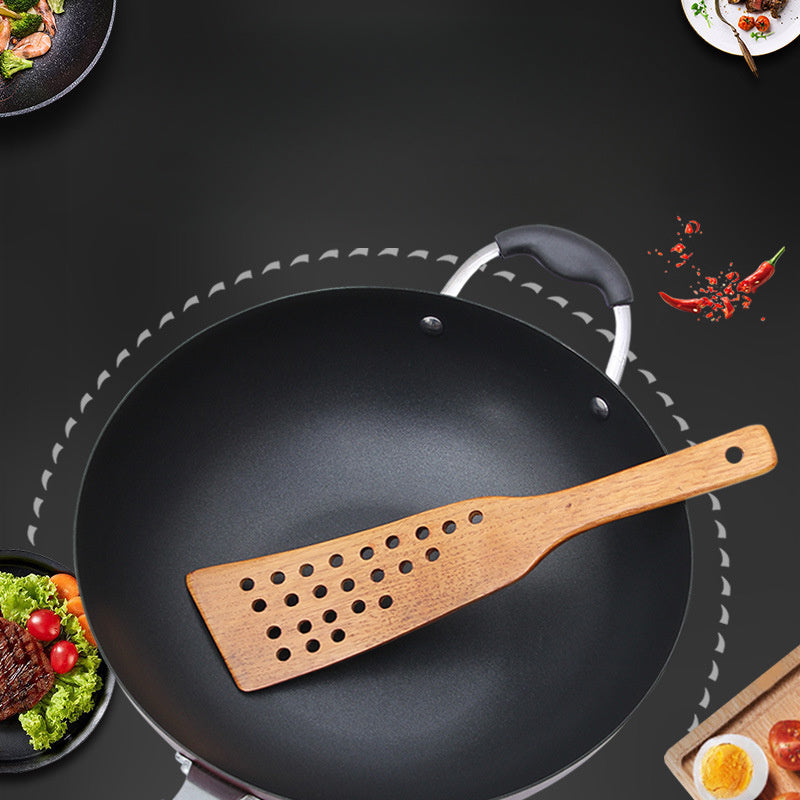 1pc Multifunctional Wooden Slotted Turner - Non-Stick, Heat-Resistant, Ergonomic Handle, Perfect for Pancake Cooking, Kitchen Gadgets, Cheap Items for Home Cooking, Cooking Essentials