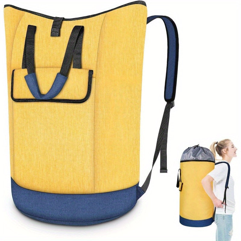 105L Spacious Laundry Backpack – Durable College Dorm Bag with Adjustable Straps – Versatile Travel & Camping Rucksack with Pockets for Organization – Easy-Carry Laundromat Companion