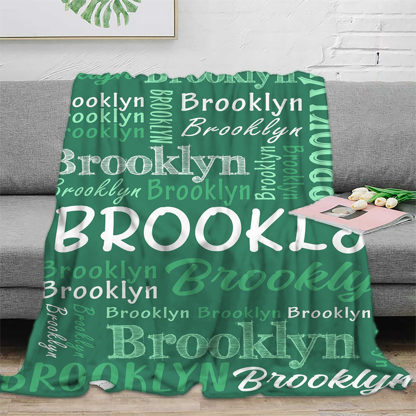 1pc Personalized Luxurious Flannel Blanket - Custom Name Design, Ultra-Soft & Cozy for All-Season Comfort - Perfect Gift for Adults, Ideal for Home, Picnic, and Travel Adventures