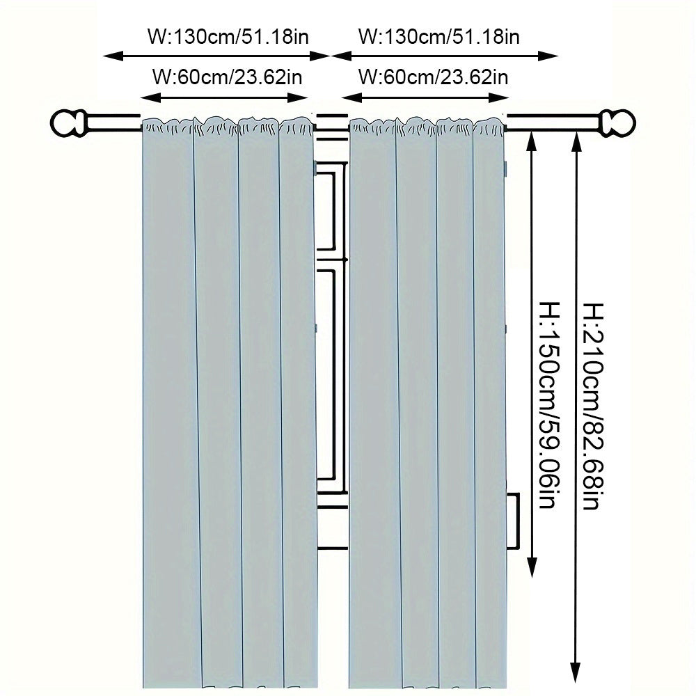 Art Deco Style 2Pcs Christmas Holiday Doorway Curtains - Polyester Satin Weave, Machine Washable, Unlined, All-Season, Fashionable Christmas Theme with Tie Backs for Bedroom Decor