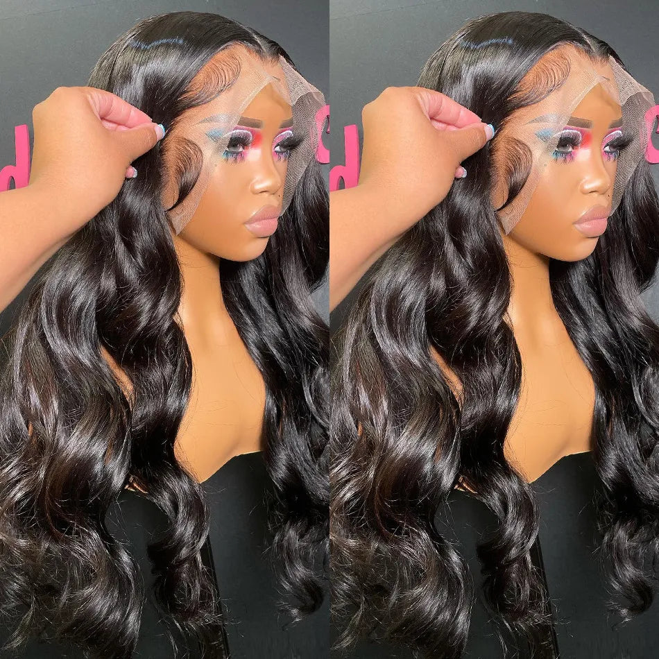 250 Density Highlight Body Wave Human Hair Wig Hd Transparent Lace Frontal Wigs for Women Honey Blonde Lace Front Wig Synthetic Preplucked