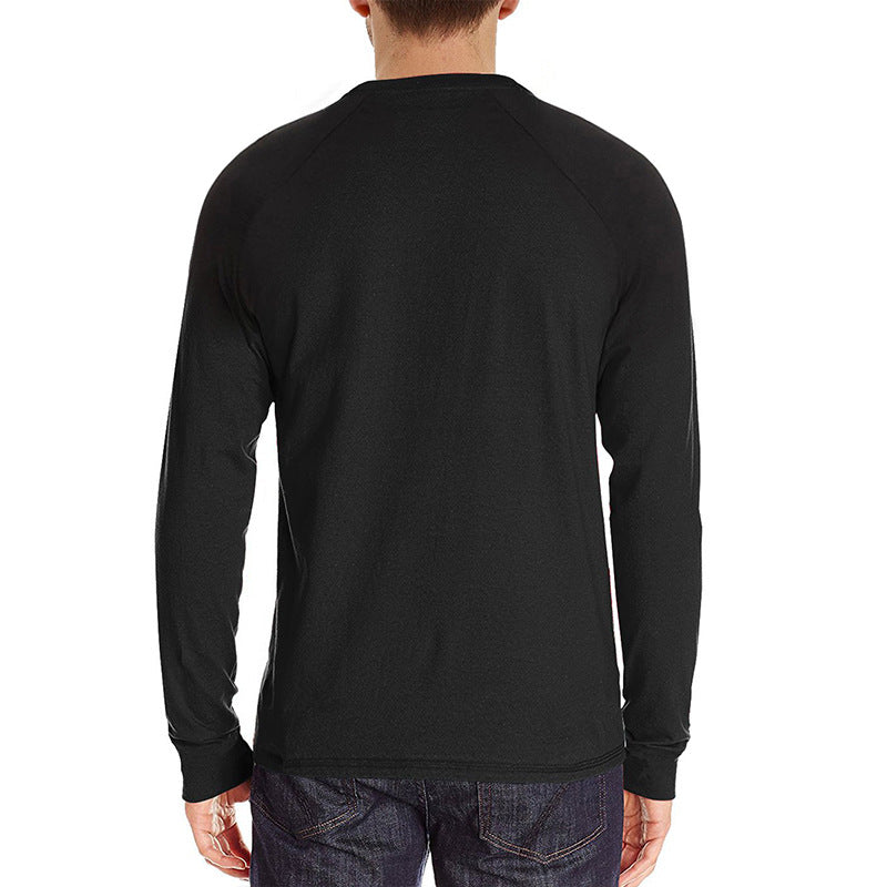 ZLLKL 2025 long-sleeved men's t-shirt new Popular trade men's clothing bottoming shirt autumn and winter round neck t-shirt men's shirt