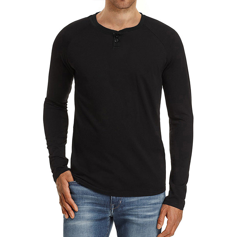 ZLLKL 2025 long-sleeved men's t-shirt new Popular trade men's clothing bottoming shirt autumn and winter round neck t-shirt men's shirt
