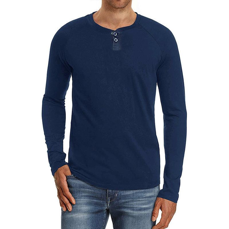 ZLLKL 2025 long-sleeved men's t-shirt new Popular trade men's clothing bottoming shirt autumn and winter round neck t-shirt men's shirt