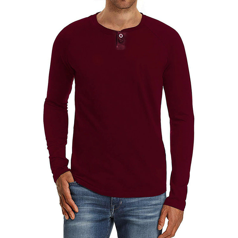 ZLLKL 2025 long-sleeved men's t-shirt new Popular trade men's clothing bottoming shirt autumn and winter round neck t-shirt men's shirt
