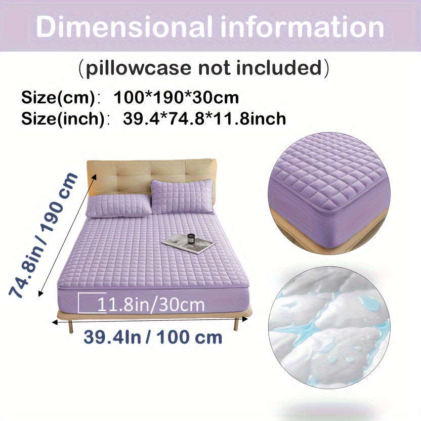 1pc Deluxe Hypoallergenic Mattress Protector - Deep Pocket, Quilted, Waterproof and Soft, for Comfortable Sleep in Bedroom or Guest Room