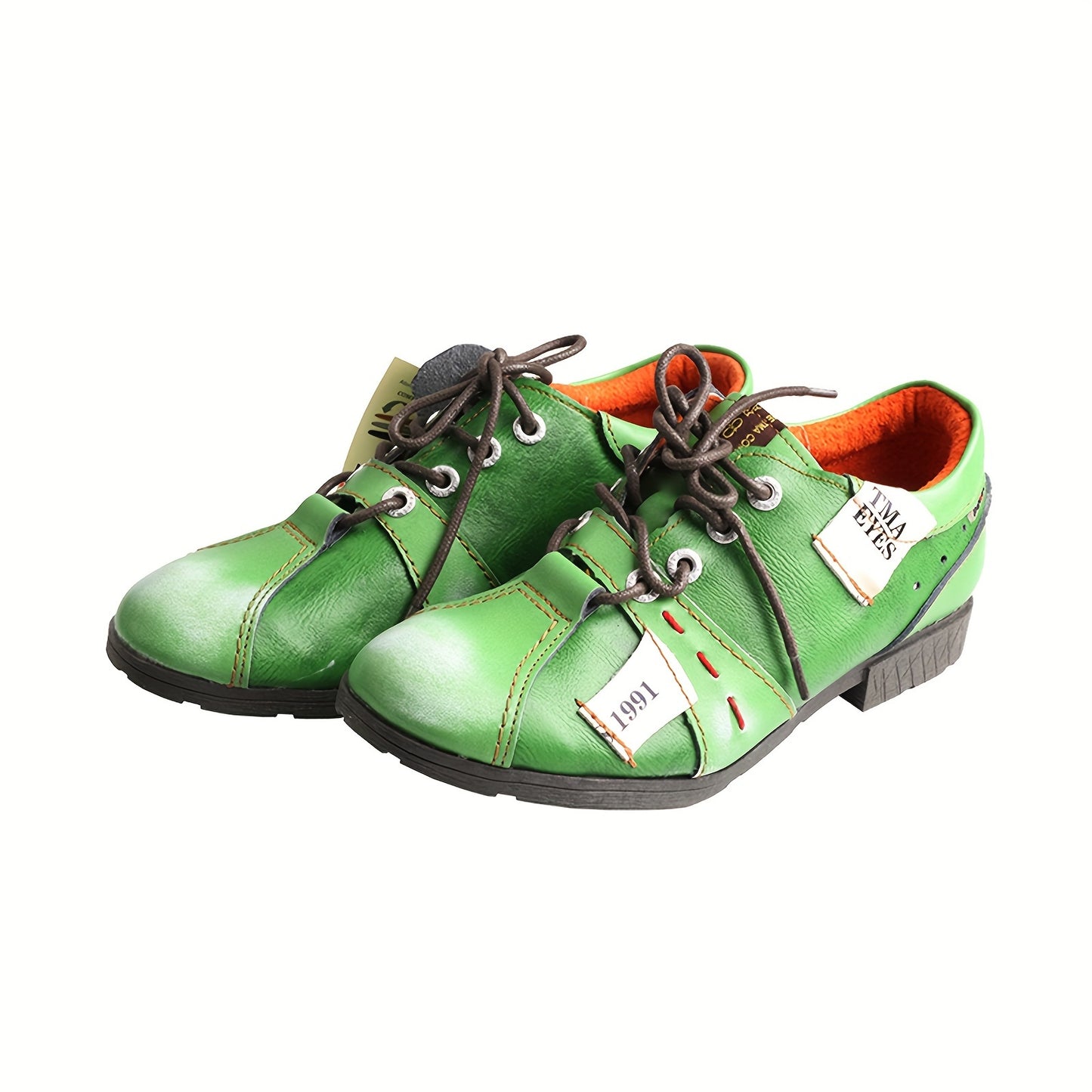 Women's Fashion Retro Trend Oxfords, Lace Up Comfortable And Versatile Shoes, Low Heel Casual Shoes