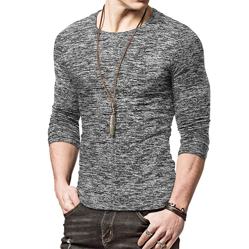 ZLLKL 2025 autumn and winter men's bottoming shirt, round neck long-sleeved t-shirt men's top t-shirt Popular trade men's wholesale clothes