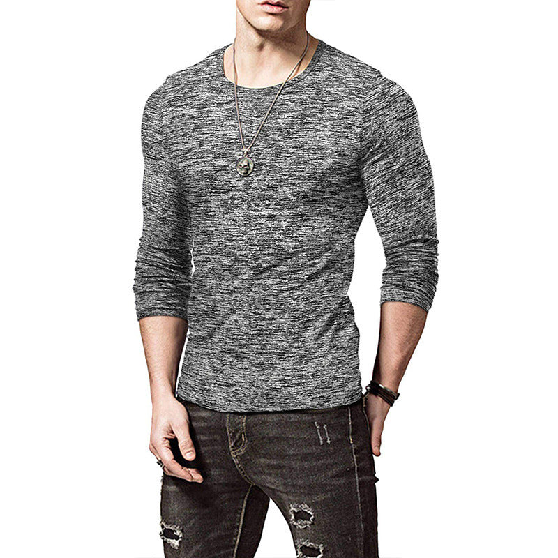 ZLLKL 2025 autumn and winter men's bottoming shirt, round neck long-sleeved t-shirt men's top t-shirt Popular trade men's wholesale clothes