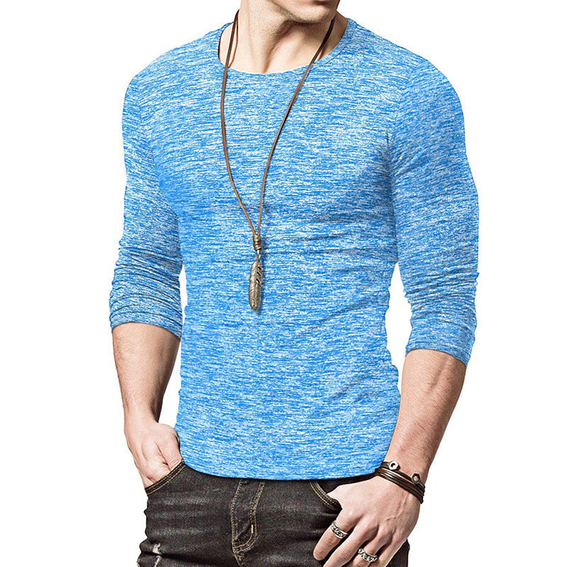 ZLLKL 2025 autumn and winter men's bottoming shirt, round neck long-sleeved t-shirt men's top t-shirt Popular trade men's wholesale clothes
