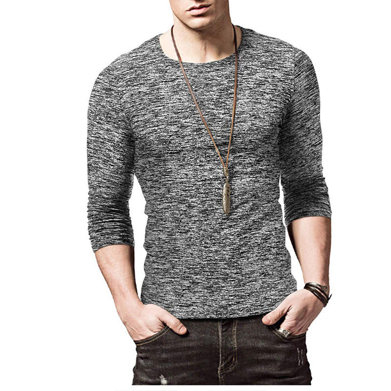 ZLLKL 2025 autumn and winter men's bottoming shirt, round neck long-sleeved t-shirt men's top t-shirt Popular trade men's wholesale clothes