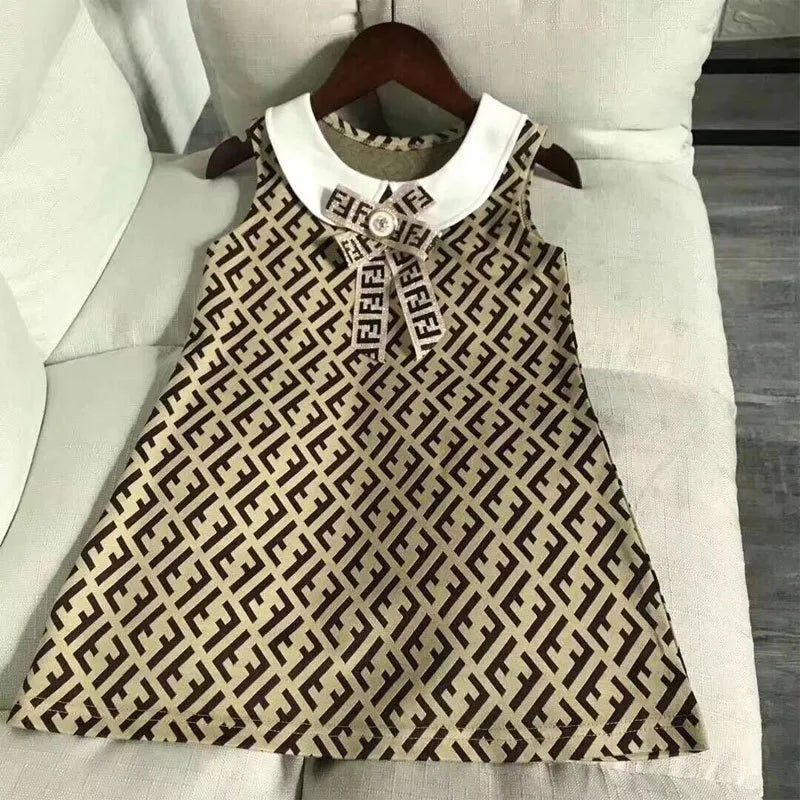 Baby Girls Dress Letters Printed Girl Vest Dresses Brand Clothes Kids Princess Skirts Clothing Designer Clothes